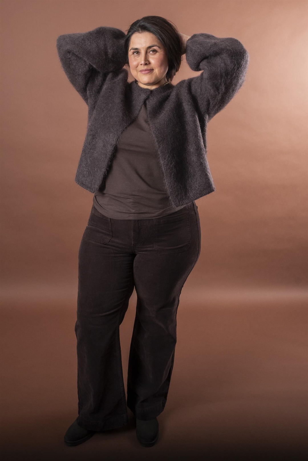 Amelia Chunky Cardigan - Brown