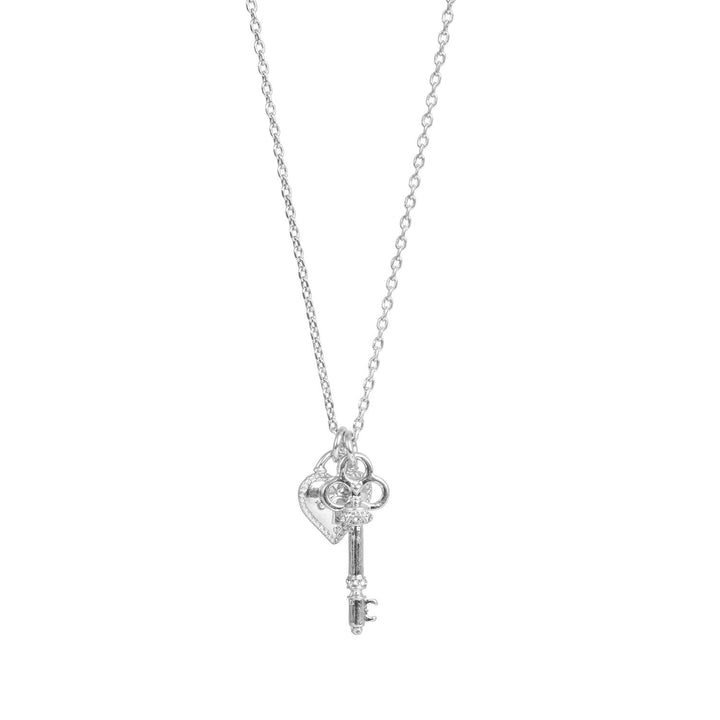 Open My Heart Necklace Short - Silver