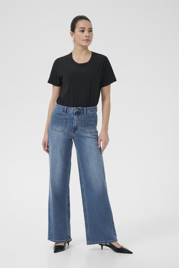 KAbrook HighWaist Reg Fit Jeans - Medium blue denim