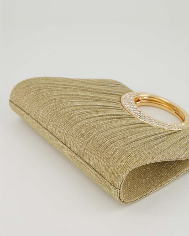 Cindra Golden Purse - Gold