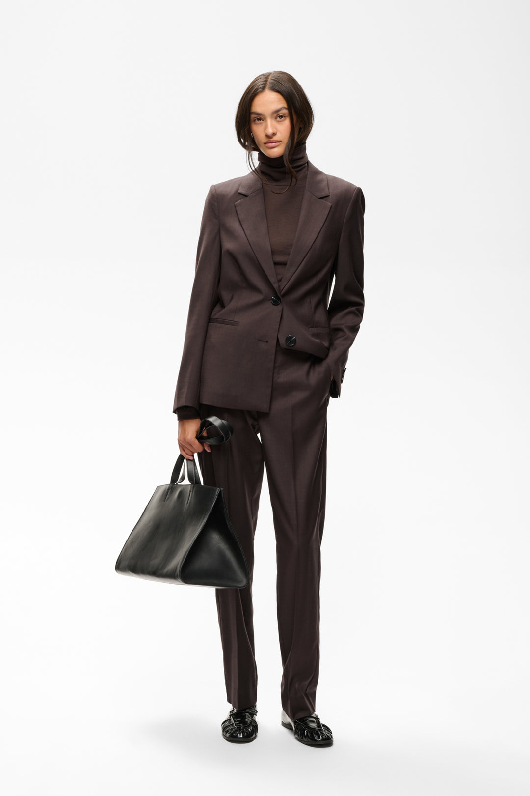 CADIE MEL CORE TAPERED PANT - Chocolate Brown Melange