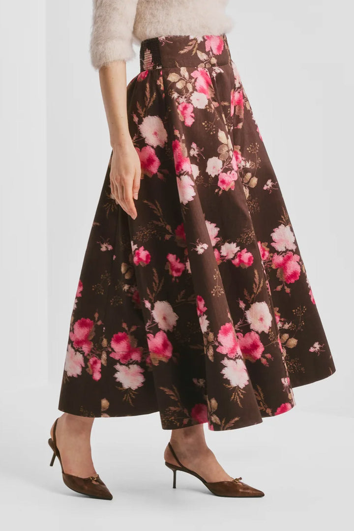 Tafeta Maxi Skirt - Soft Flower