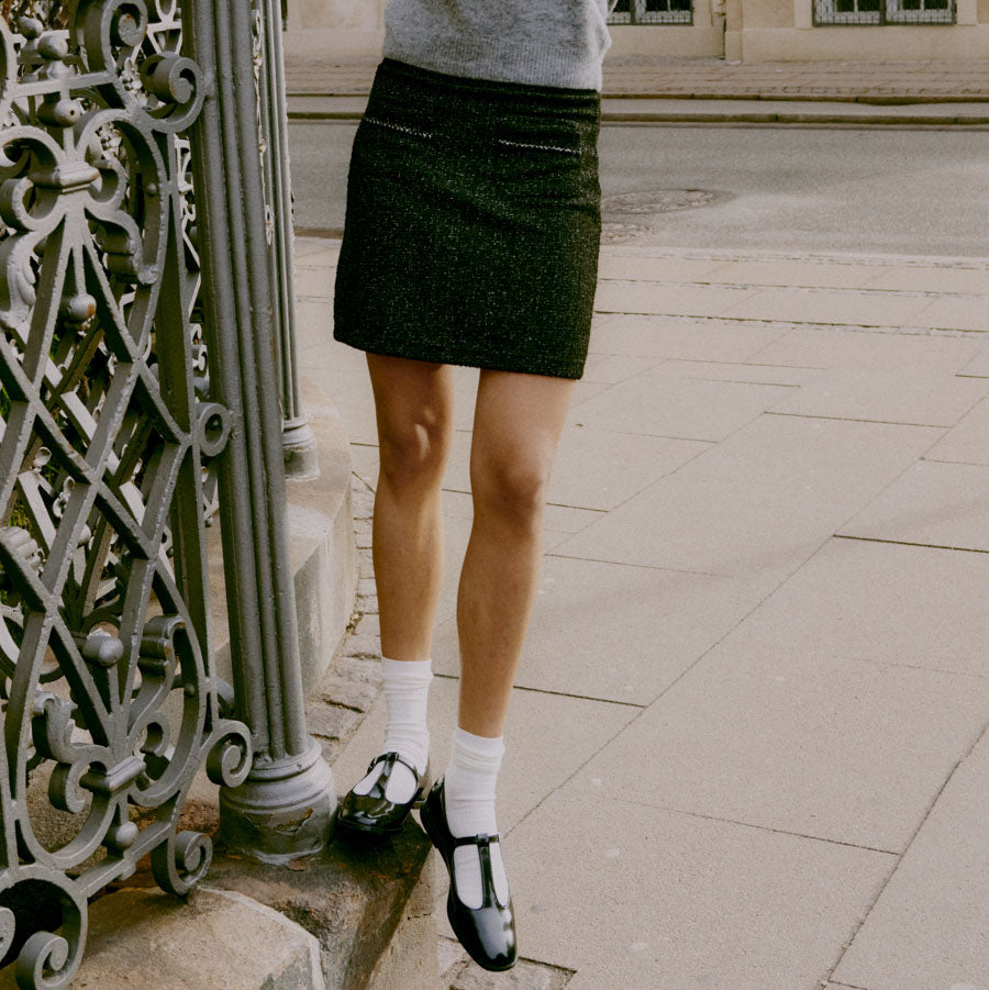 BYPANTHEA SHORT SKIRT - Meteorite