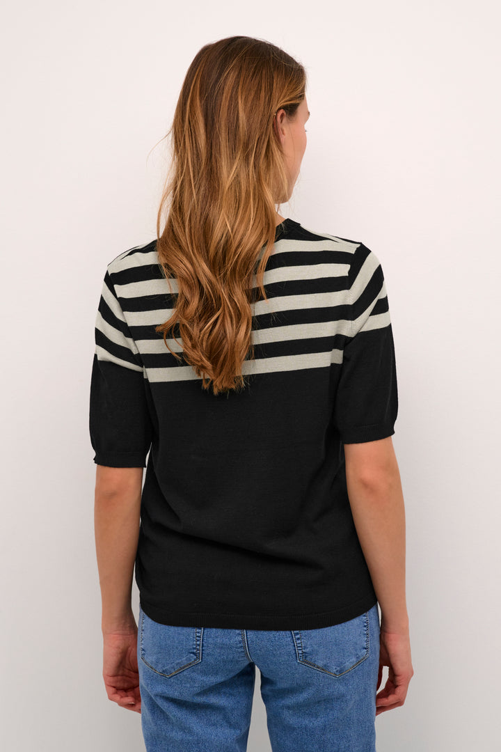 KAlizza Striped Knit - Black/Feather Gray Half Stripe