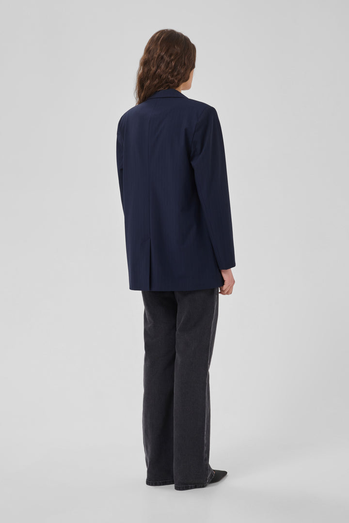 Lana Boxy Blazer - Dark Sapphire Blue