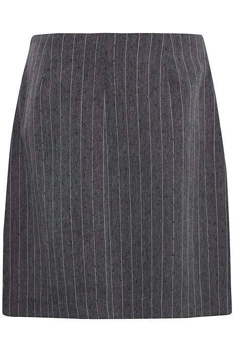 FRBREXLYN Skirt - GRAY HOUNDTOOTH W. RHINESTONE