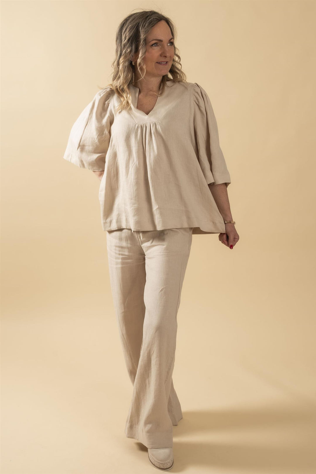 Immi Linen Pants - Beige
