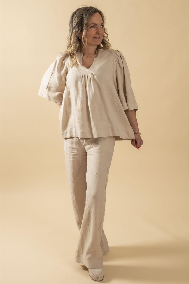 Immi Linen Pants - Beige