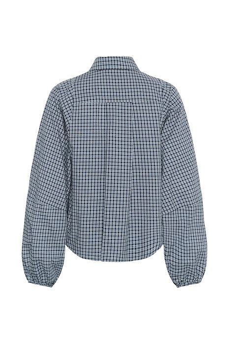 Ilse Balloon Sleeve Shirt - Douglas Green Check