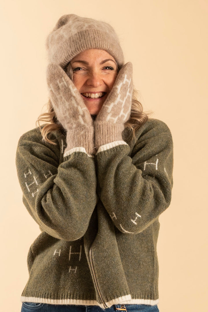 Gera Mittens - Light Brown Melange