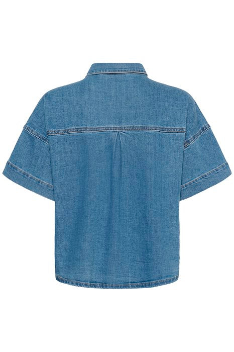 Linn 115 Boxy Shirt - Medium Blue Wash