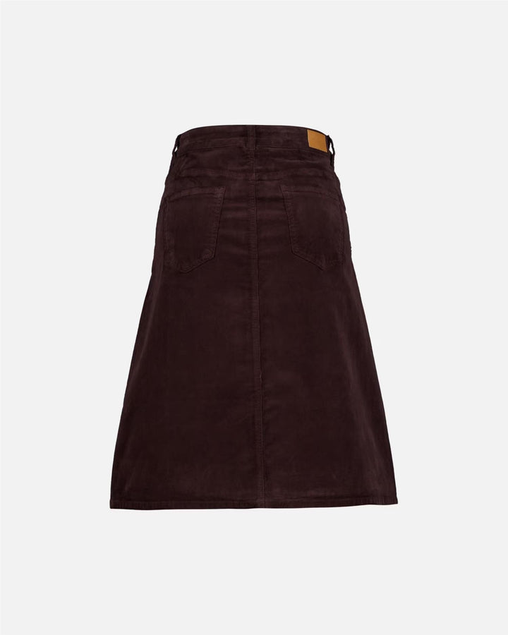 Hazel Cord Skirt- Chocolate
