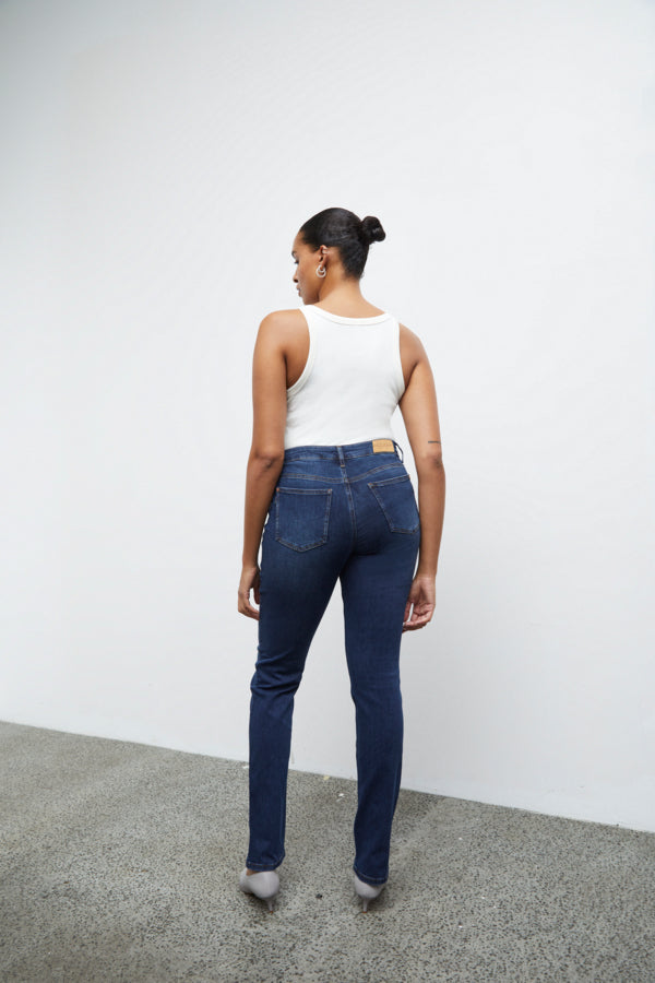 PZEMMA Jeans Straight Leg - Dark Blue
