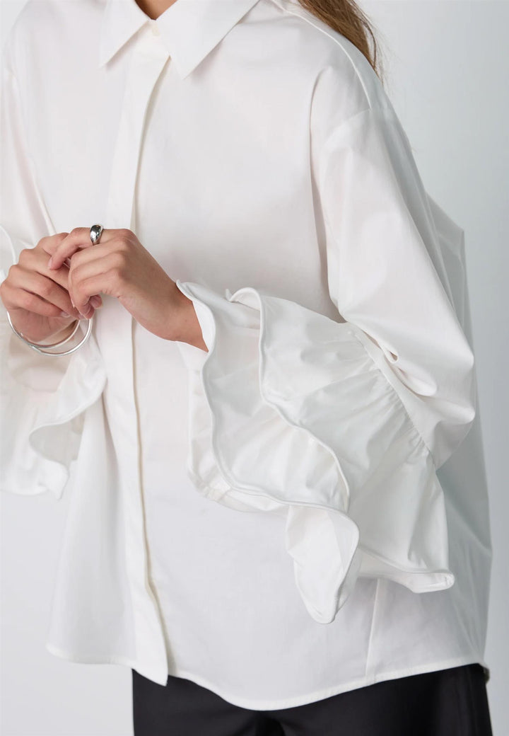 HalenCC Flare Shirt - White