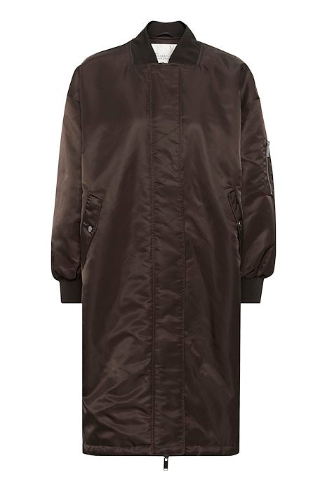 Helga Reversable Long Jacket - Espresso