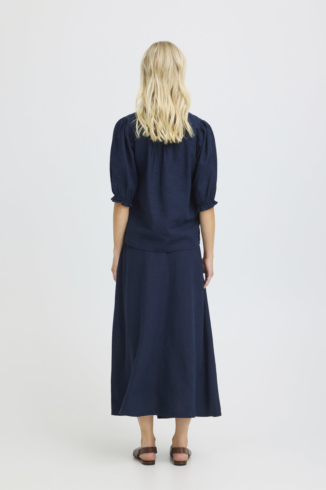 BYFALAKKA PUFF BLOUSE - Copenhagen Night