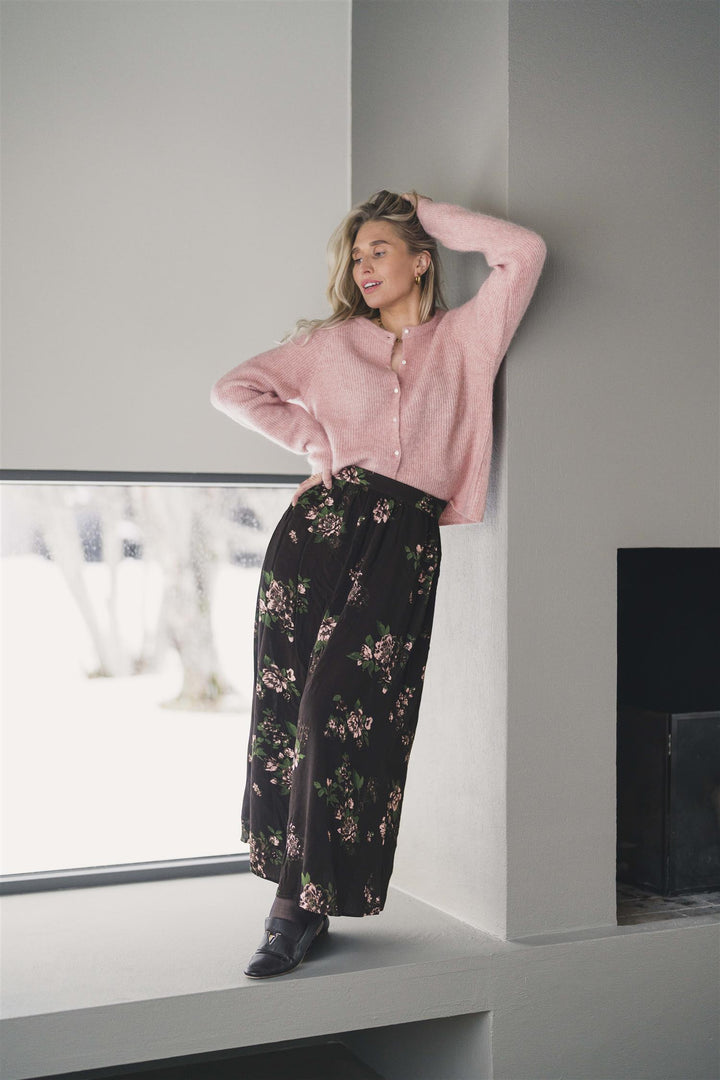 Irene HighWaist Skirt - Misty Rose Flower
