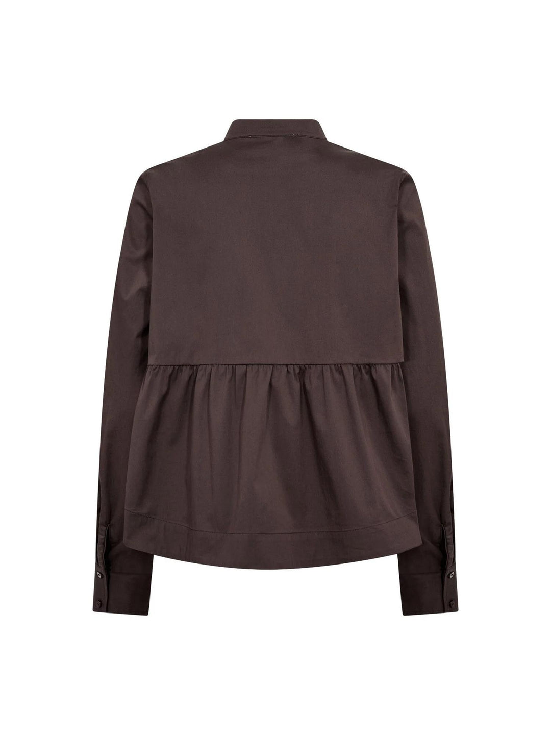 Poppy Flare Blouse - Dark Brown