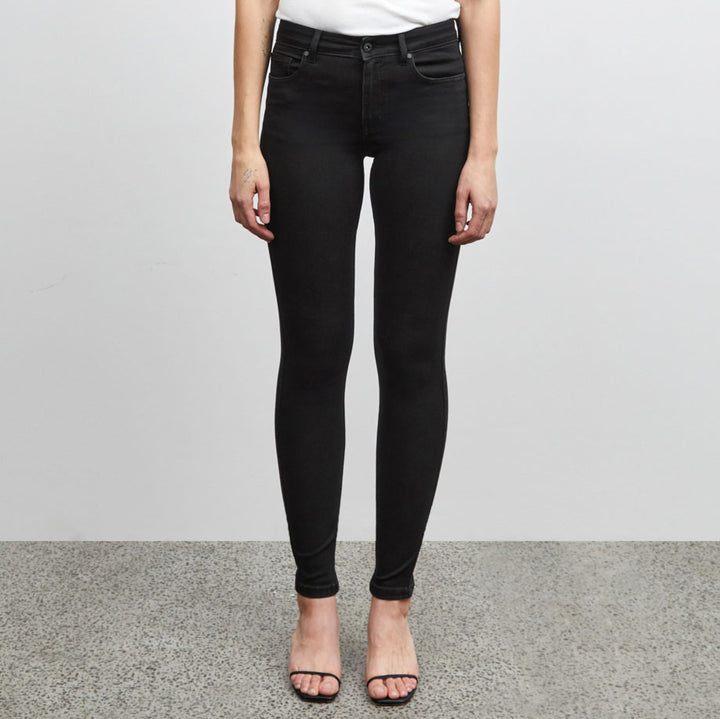 PZEMMELINA HighWaist Jeans Skinny Leg - Black Denim