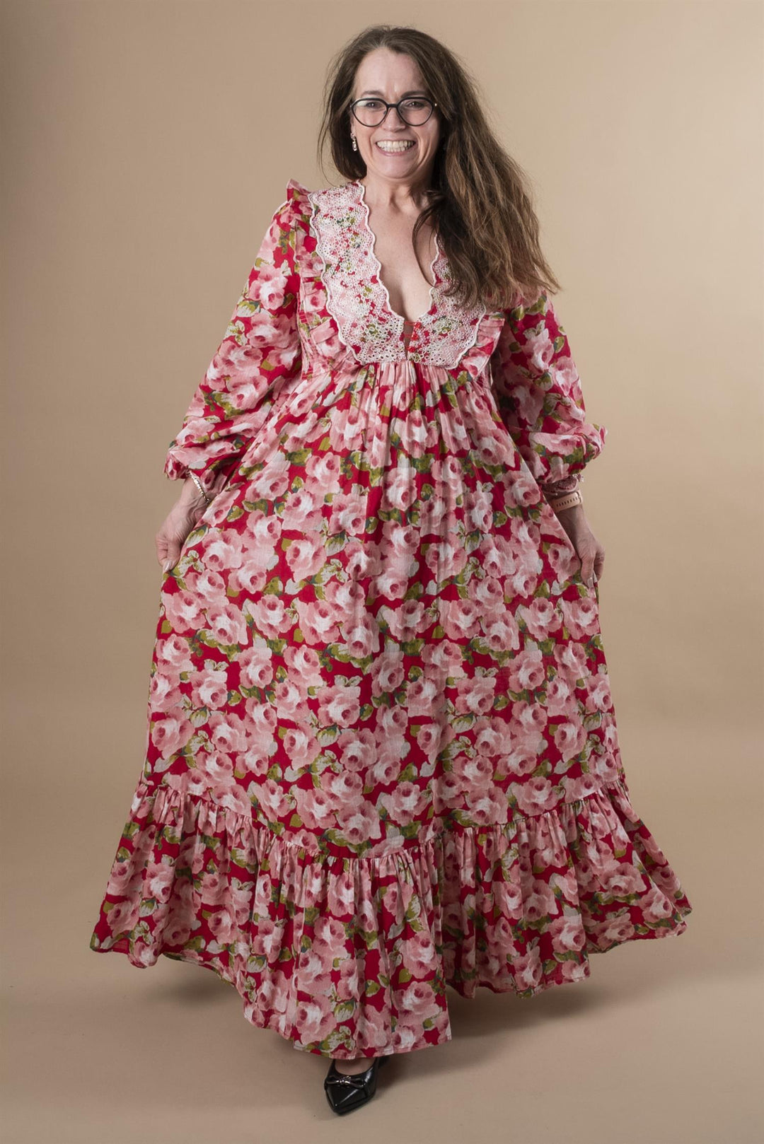 Cotton Slub Maxi Dress - Romance