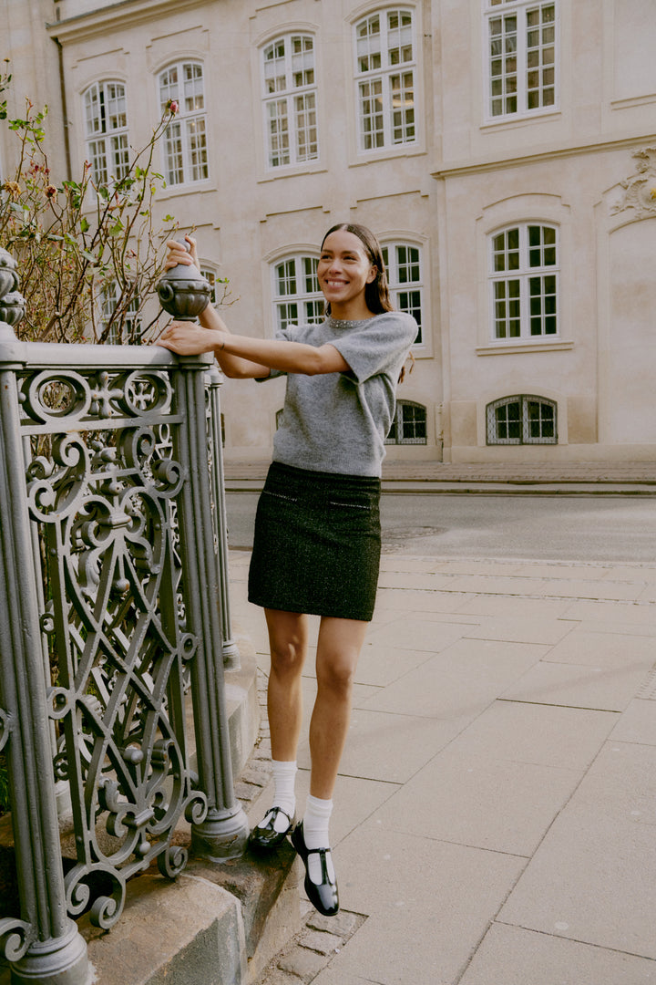BYPANTHEA SHORT SKIRT - Meteorite