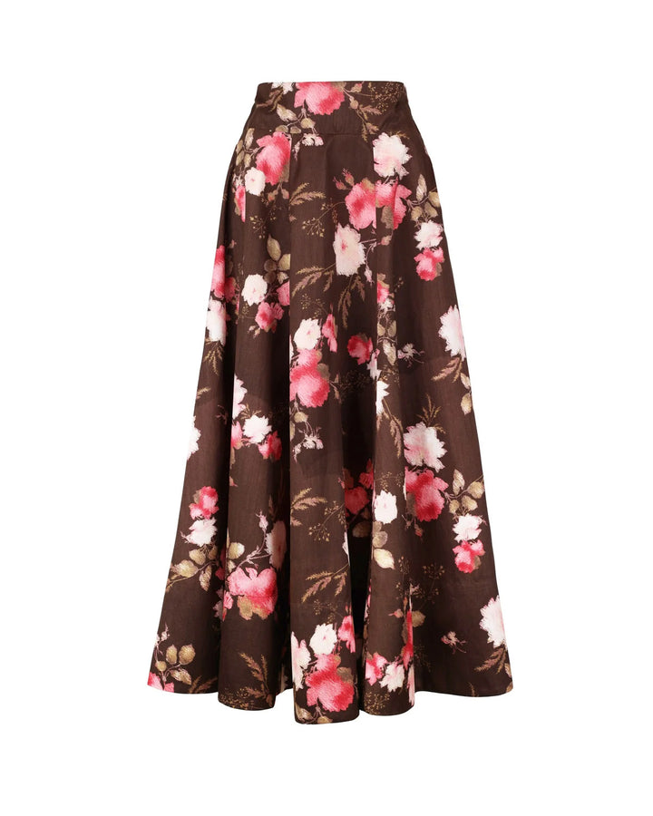 Tafeta Maxi Skirt - Soft Flower