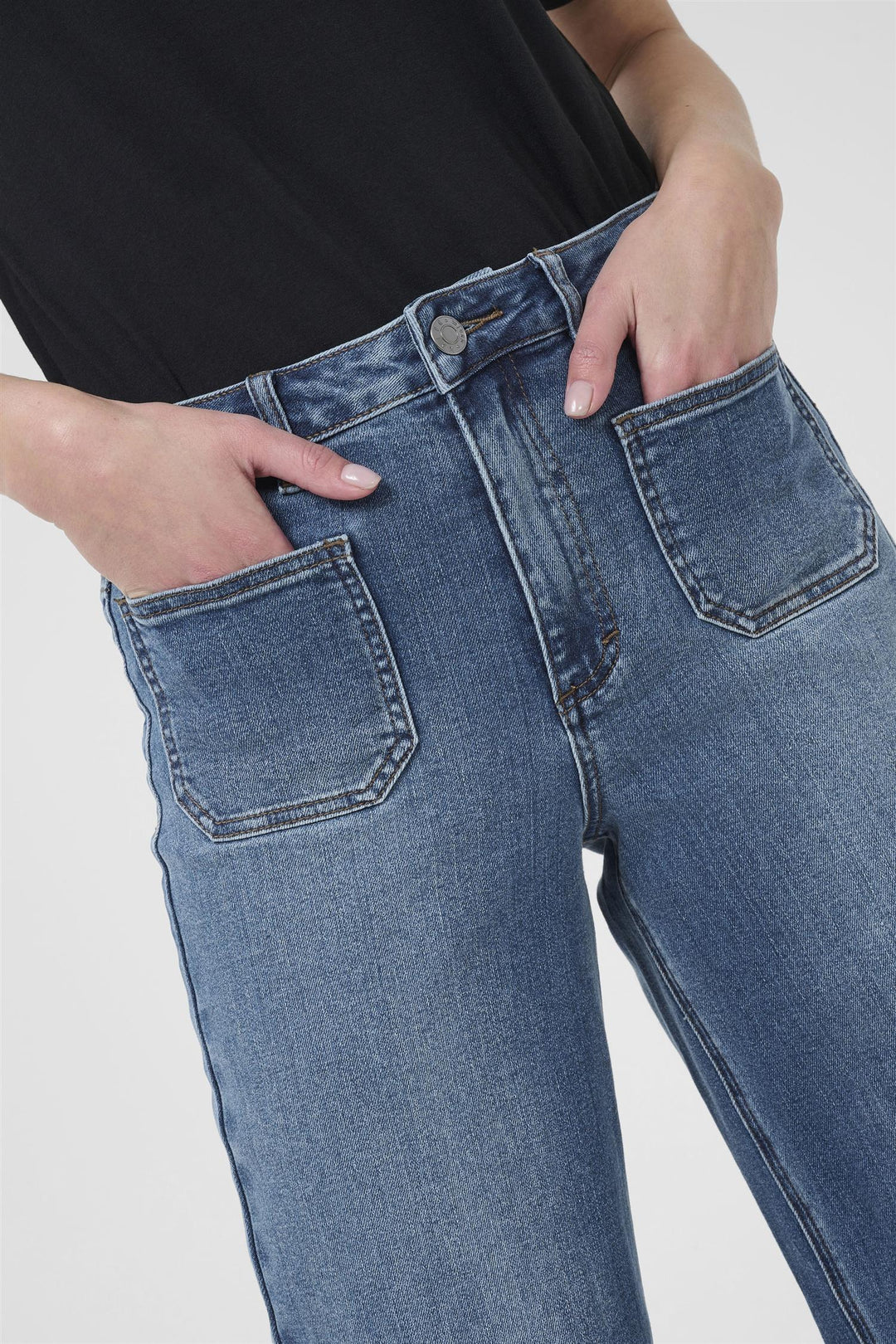 KAbrook HighWaist Reg Fit Jeans - Medium blue denim