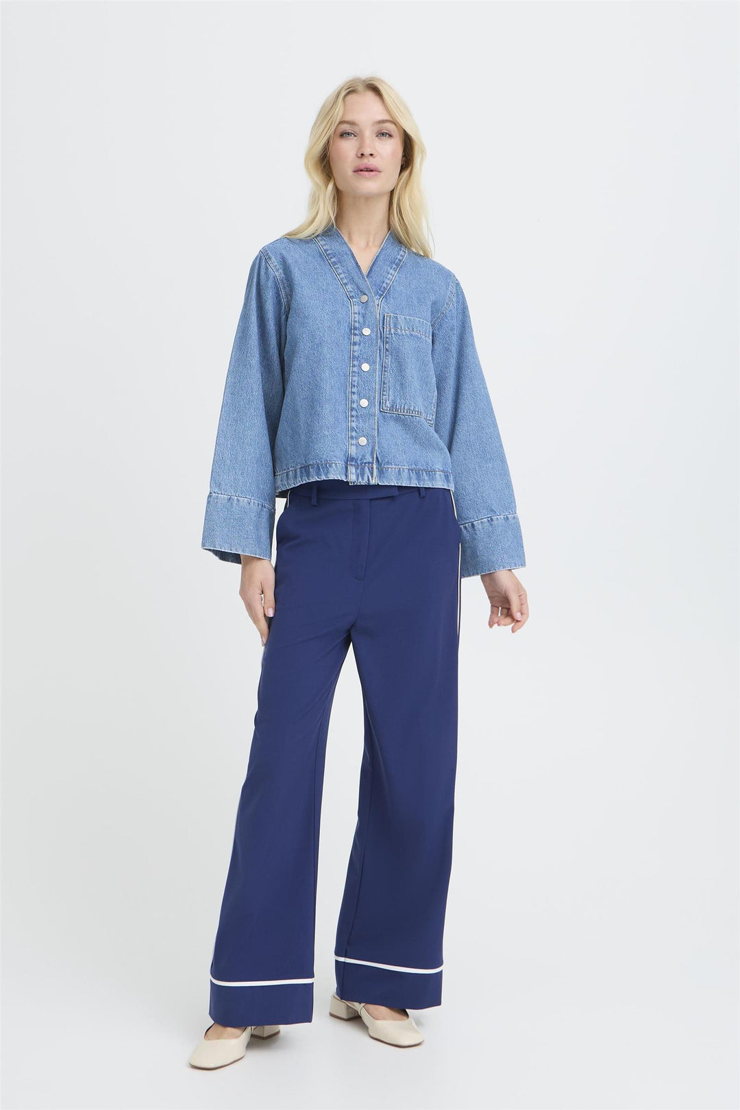 BYKACILA SHIRT - Mid Blue Denim