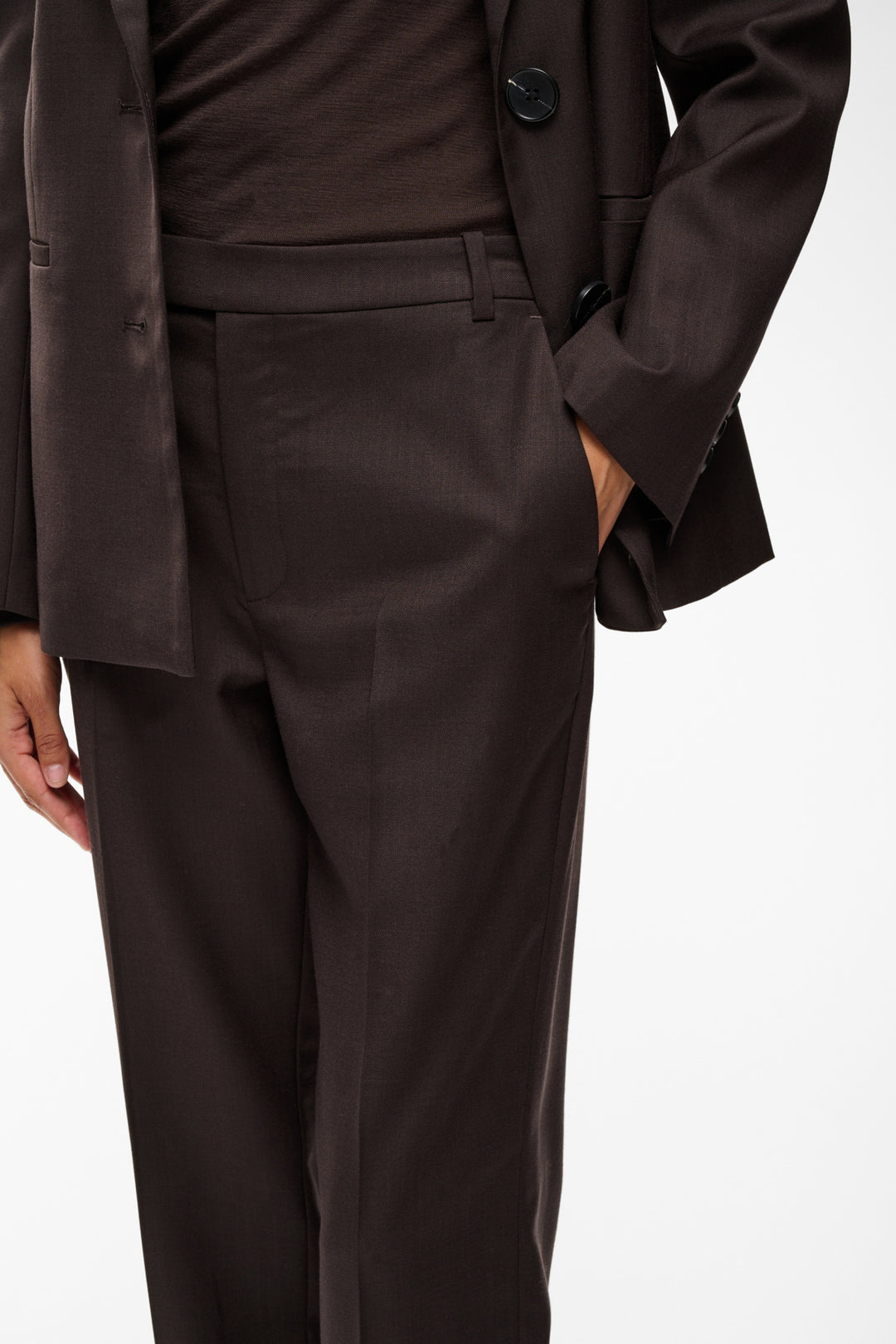 CADIE MEL CORE TAPERED PANT - Chocolate Brown Melange