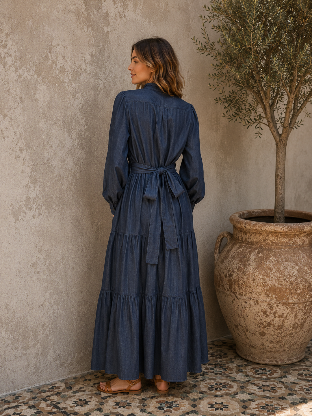 Ambrosia Maxi Dress - Soft Denim