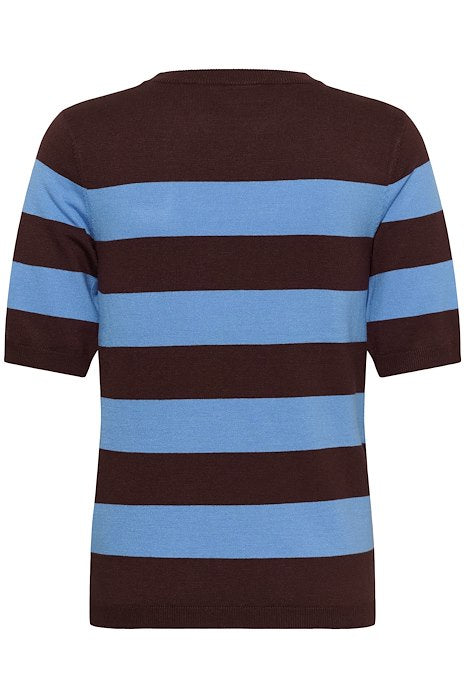 KAlizza Striped Knit - Fudge/Provance Wide Stripe