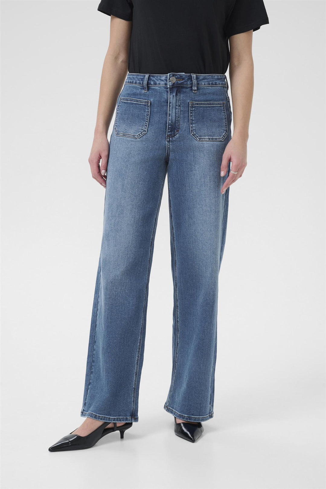 KAbrook HighWaist Reg Fit Jeans - Medium blue denim