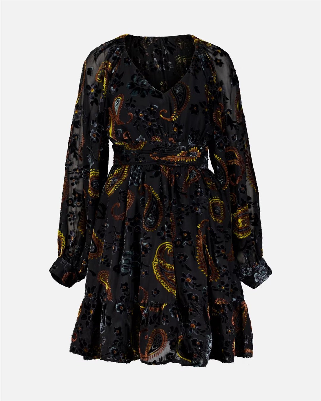 Fione Paisley Dress - Black