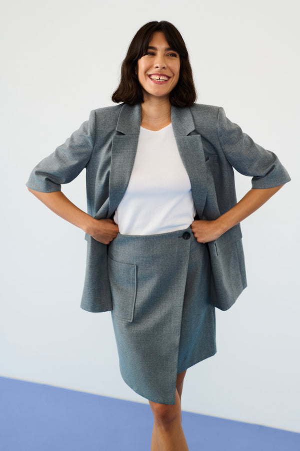 KAeden Blazer - Grey melange