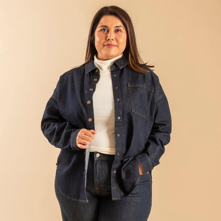 Malo 143 Shirt - Dark Blue Un-Wash