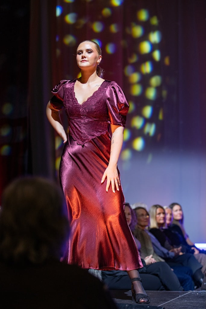 Vaiana Long Dress - Deep Cherry