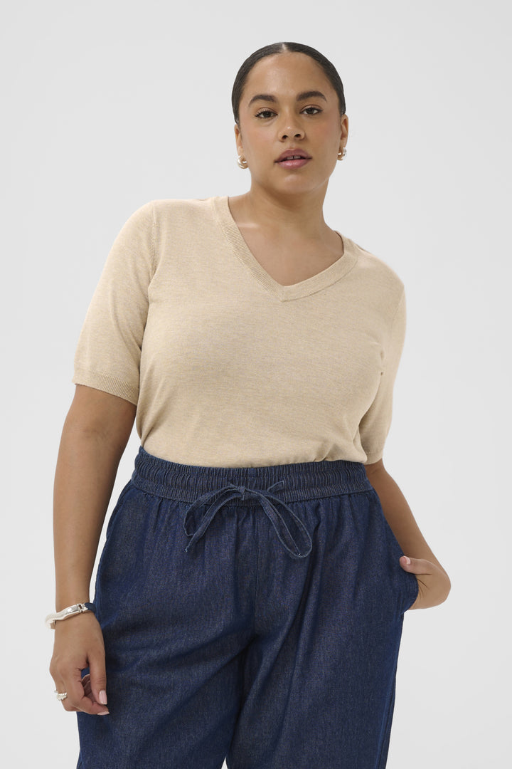 KClizzy V-Neck Pullover - Feather Gray Melange