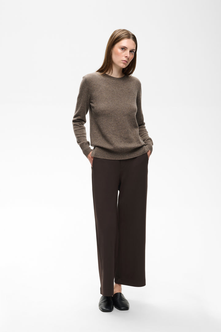 GINCETTE CROPPED PANT - Chocolate Brown