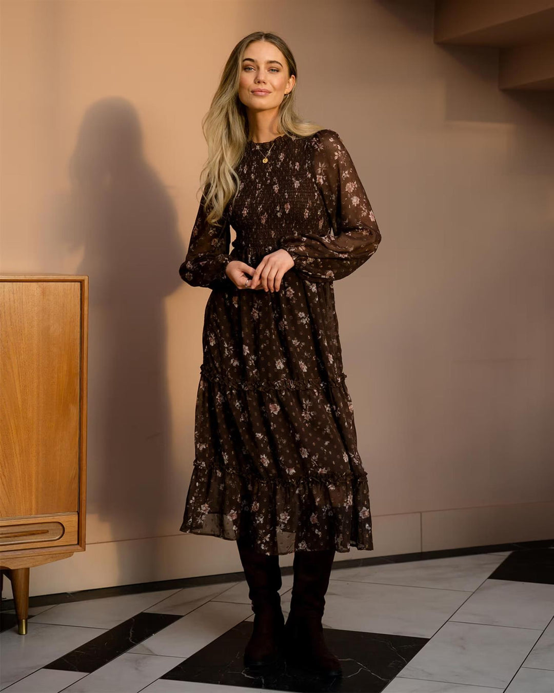 Beatrix Ella Mididress - Brown