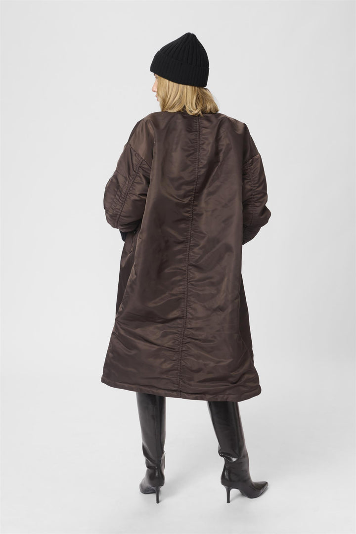 Helga Reversable Long Jacket - Espresso
