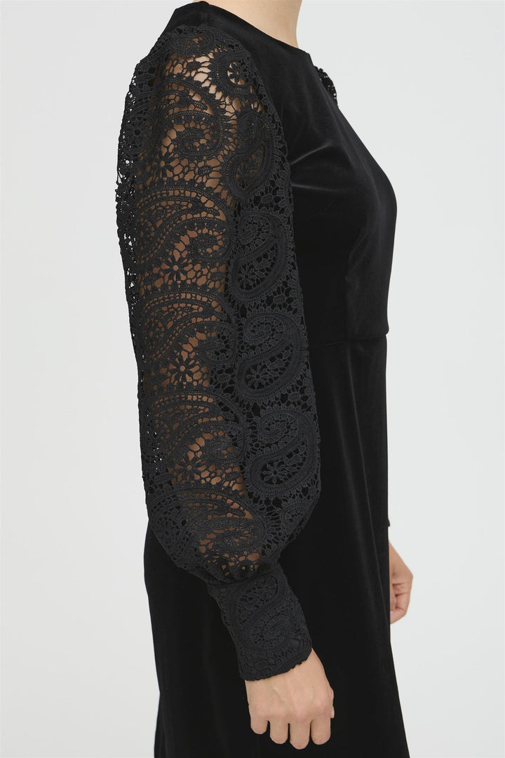 BYSOVELVET DRESS - True Black