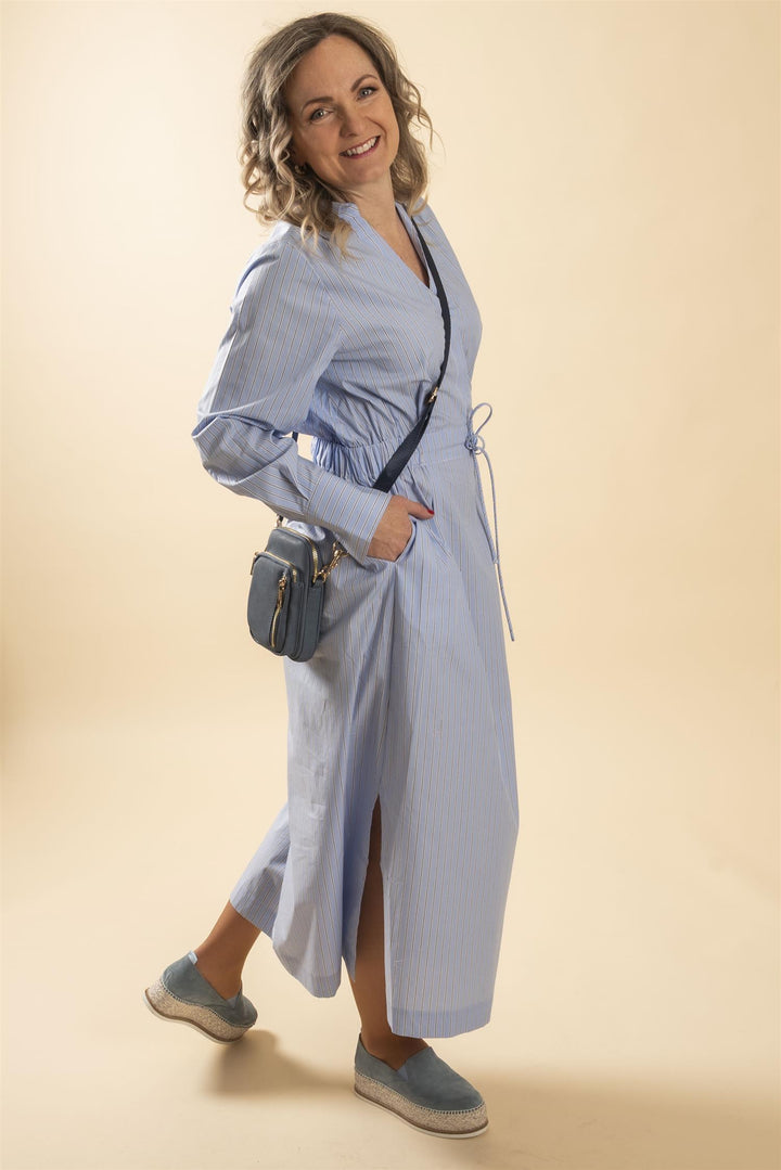 Alanis Dress - Light Blue Stripe