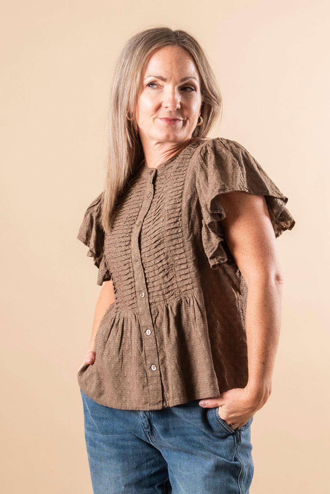 Loulou Blouse - Taupe
