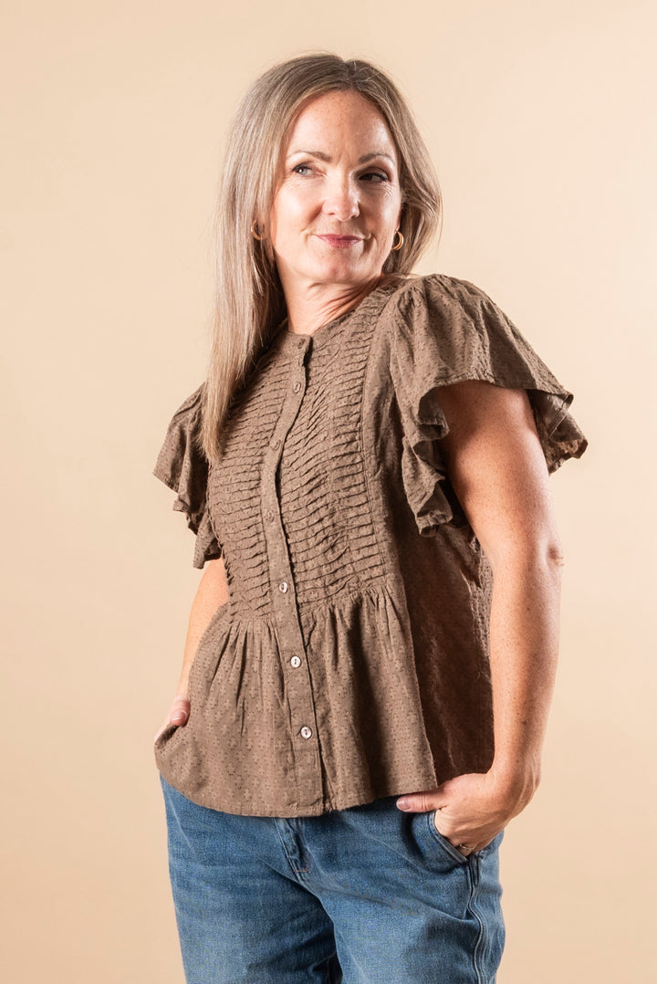 Loulou Blouse - Taupe