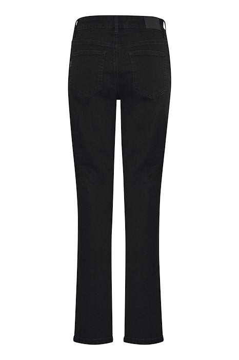 PZEMMA HighWaist Jeans Medium Straight Leg - Black Leg