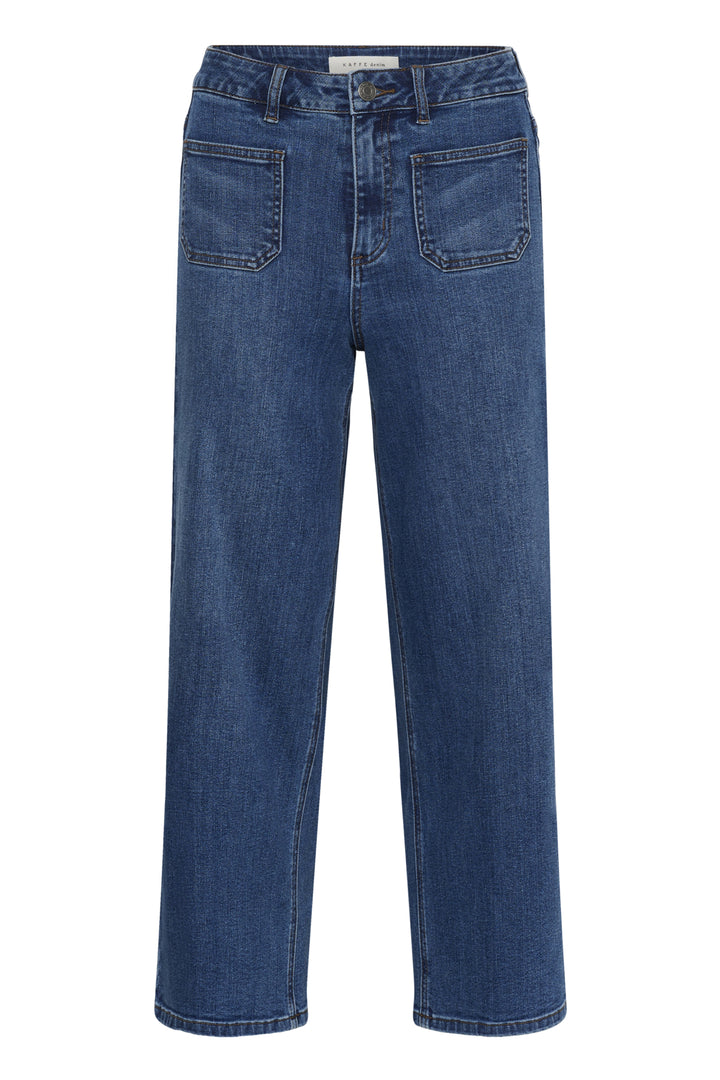 KAbrook Cropped HighWaist Jeans - Medium blue denim