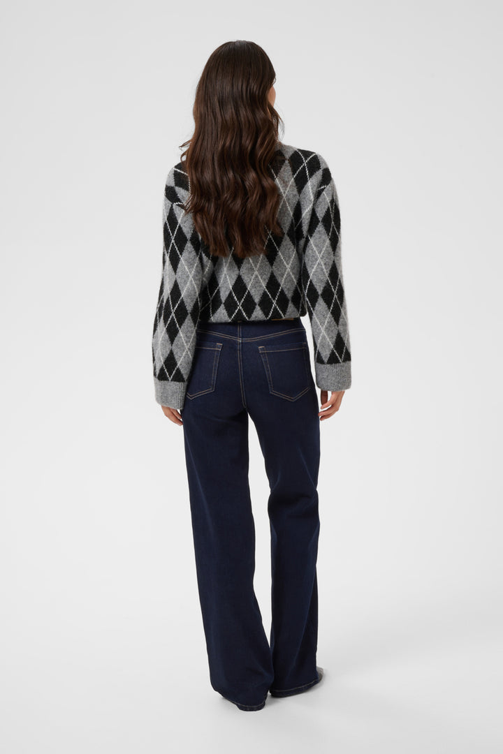 KAbrook HighWaist Reg Fit Jeans - Dark blue unwashed denim