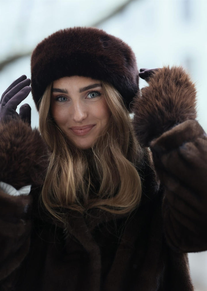 Fur Headband - Chocolate Brown