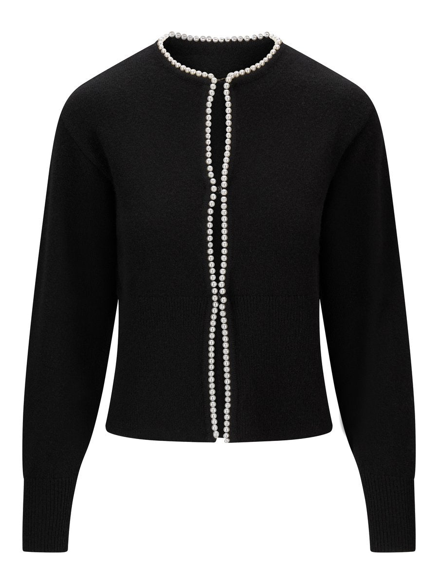 Mika Merino Cardigan - Black