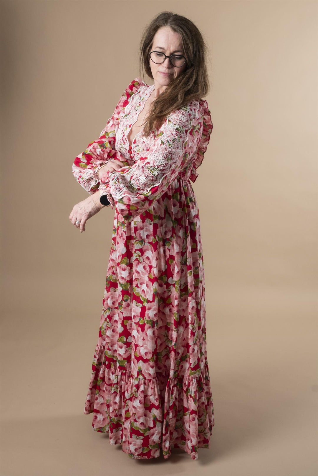 Cotton Slub Maxi Dress - Romance